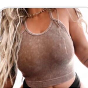 NWOT SUNNY DAYS RACERBACK BRAMI - Mineral Washed Mocha / 1X/2X